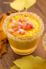 Image showing pumpkin pudding with tapioca pearls