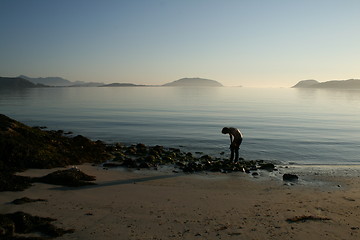 Image showing Strolling on the beach