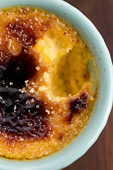 Image showing French dessert - cream brulee, burnt cream 