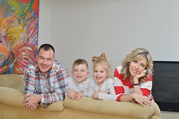 Image showing happy young family at home