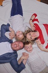 Image showing happy young family at home