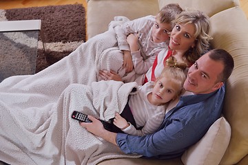 Image showing happy young family at home