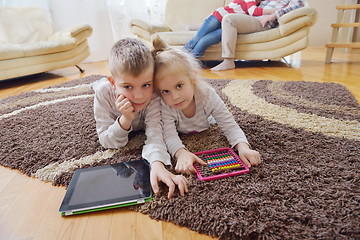 Image showing happy young family at home