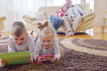 Image showing happy young family at home