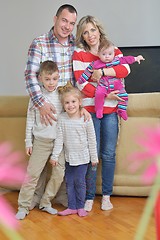 Image showing happy young family at home