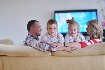 Image showing happy young family at home