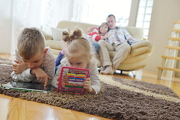 Image showing happy young family at home