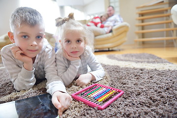 Image showing happy young family at home