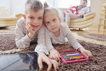 Image showing happy young family at home