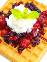 Image showing fruit wafel