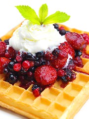 Image showing fruit wafel