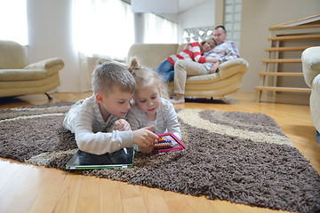 Image showing happy young family at home