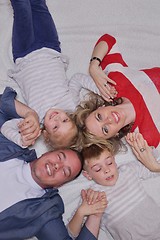 Image showing happy young family at home