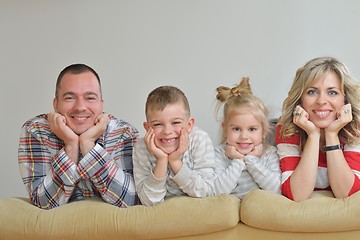 Image showing happy young family at home