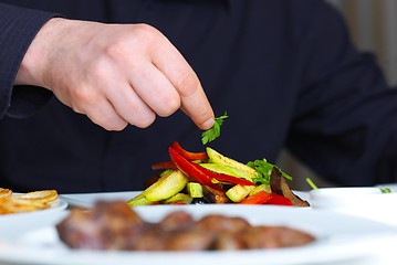 Image showing chef preparing food