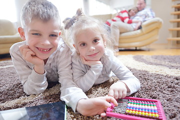 Image showing happy young family at home