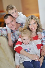 Image showing happy young family at home