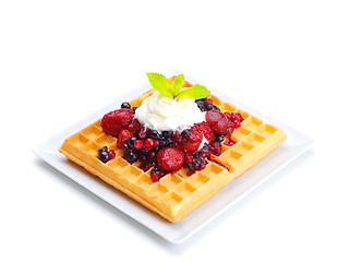 Image showing fruit wafel