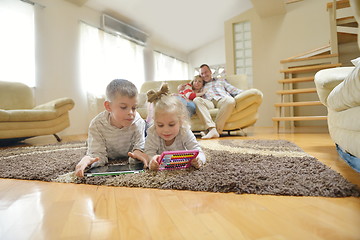 Image showing happy young family at home