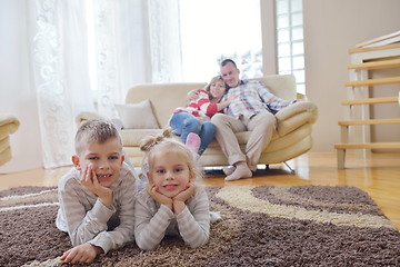 Image showing happy young family at home