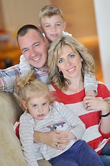 Image showing happy young family at home