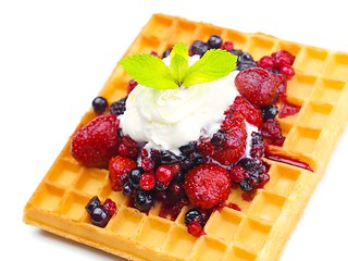 Image showing fruit wafel