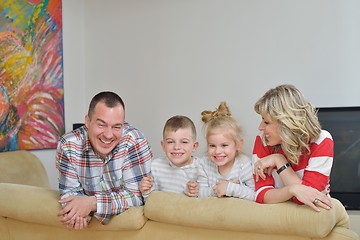 Image showing happy young family at home