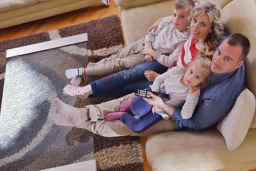 Image showing happy young family at home