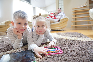 Image showing happy young family at home