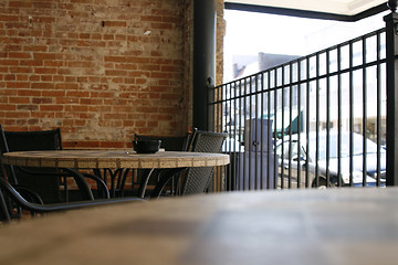 Image showing Close up on a chair in a restaurant