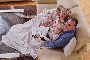 Image showing happy young family at home