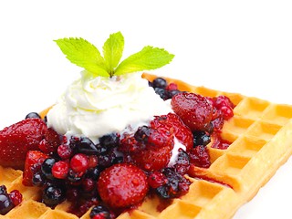 Image showing fruit wafel