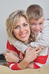 Image showing happy young family at home