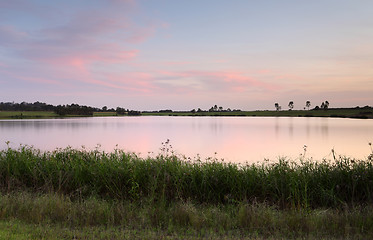 Image showing Sunset Duralia Lake Penrith Australia