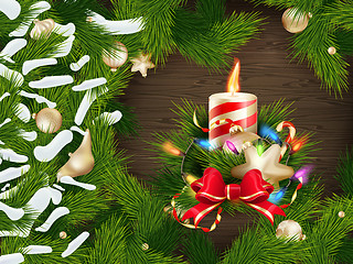 Image showing Christmas candle illustration. EPS 10
