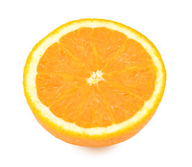 Image showing Cross section of a juicy fresh orange