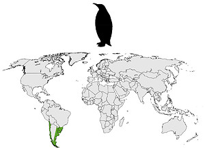 Image showing Magellanic penguin range