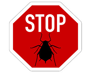 Image showing Aphid stop sign