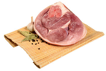 Image showing Piece of raw ham