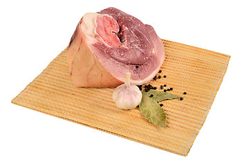 Image showing Piece of raw ham