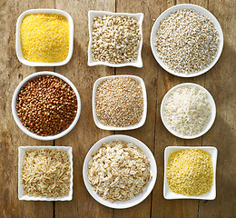 Image showing various types of cereal grains