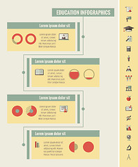 Image showing Education Infographic Elements.