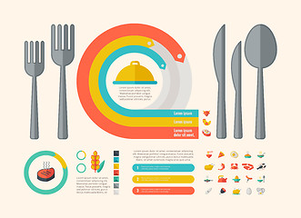 Image showing Food Infographic Elements.