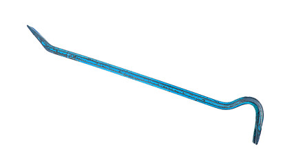 Image showing Old blue crowbar