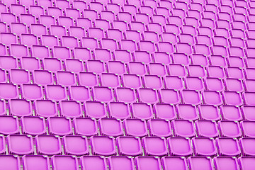 Image showing Purple seat in sport stadium
