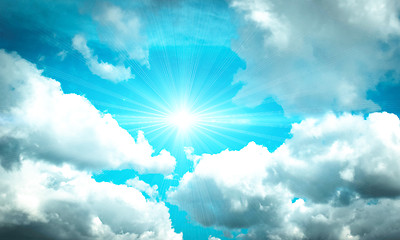 Image showing 	Blue sky with white clouds