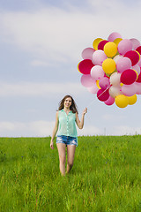 Image showing Girl with Ballons