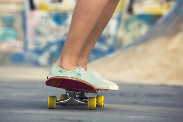 Image showing Riding a skate