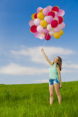 Image showing Girl with Ballons