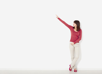 Image showing Woman pointing